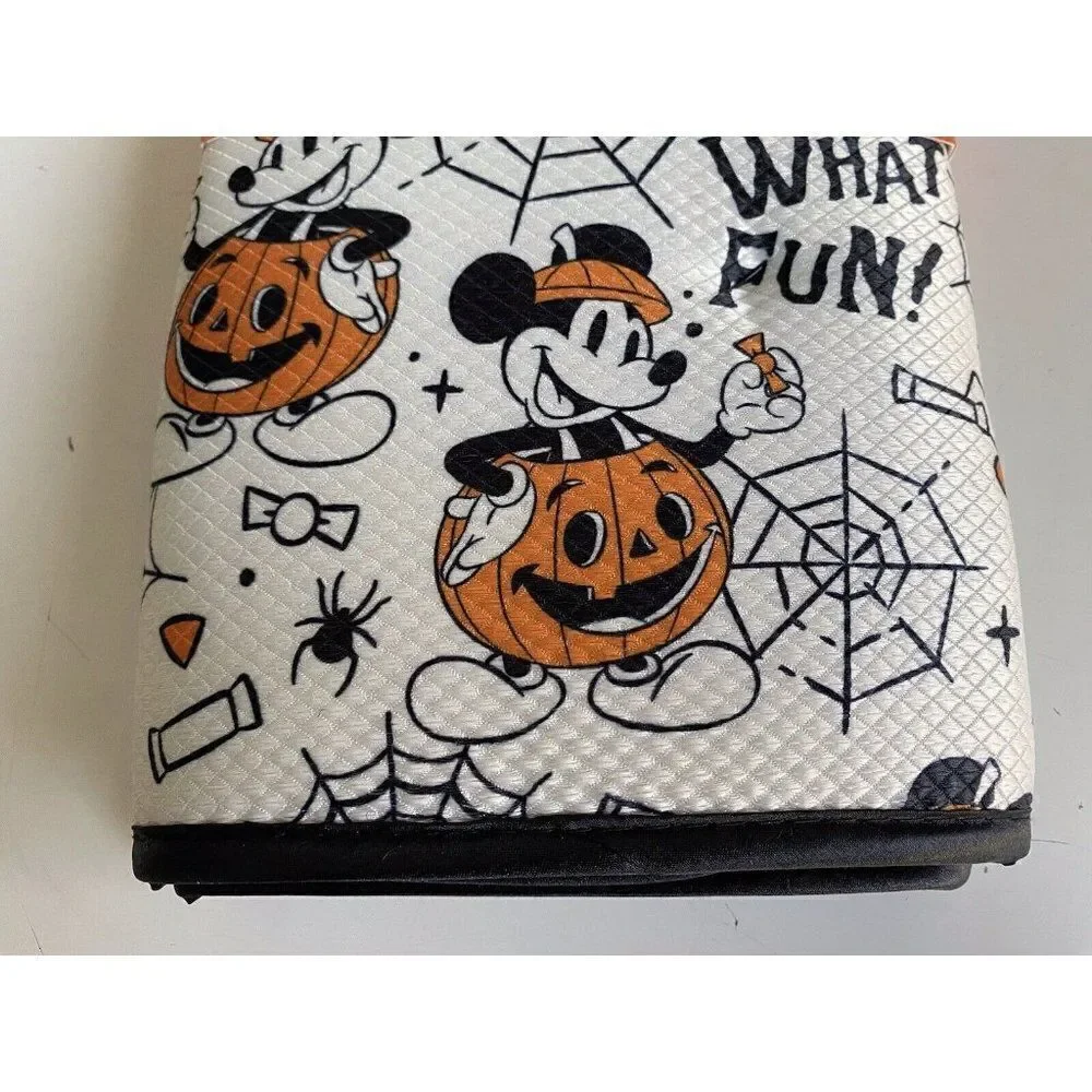 2 Pk Disney Mickey Mouse Halloween Drying Mat 16”x18” Pumpkins Spider Webs Candy